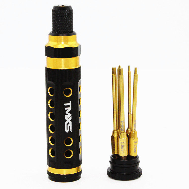 TMXS 2색 양극 모델 도구 드라이버 내부 육각형 십자 6.35MM 내장 코어 핸들 조합