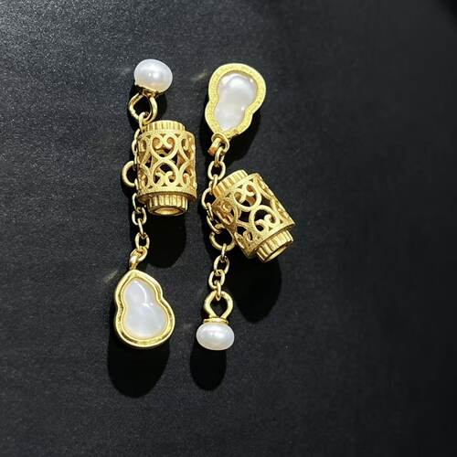 S925镀金贝母葫芦隔珠手链项链