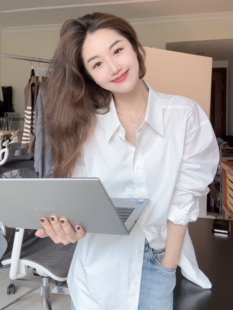 MANMANS好莱坞白衬衫 oversized男友风宽松廓形氛围感衬衣通勤女春