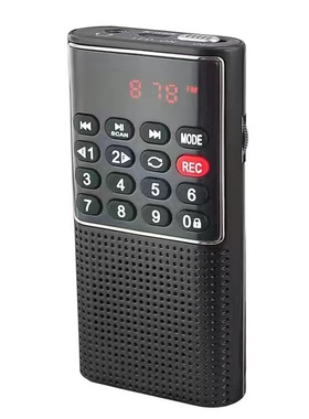 快乐相伴L328超薄插卡迷你小音响文件夹播放一键录音收音机音响FM