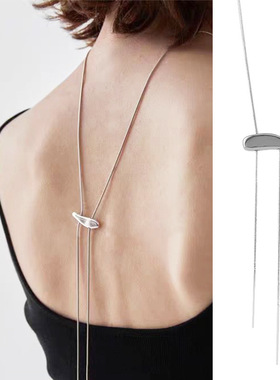 松本惠奈同款金银撞色长抽拉项链日系小众设计时髦双层两用毛衣