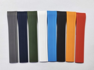 适用百达翡丽Aquanaut氟橡胶带手雷5164 5167 原装款手表带21mm