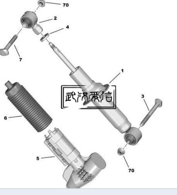 东风雪铁龙C5 C6标致508  后减震器保护罩 塑料保护壳 后减震保护