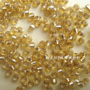 1mm2mm3mm加厚灌银米珠小珠 DIY手工散珠子饰品配件辅料细珠 金色