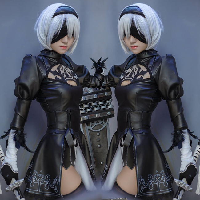 cosplay王国 尼尔机械纪元 nier automata 2b/9s cos假发