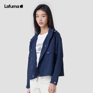 LAFUMA乐飞叶户外露营防泼水女连帽夹克风衣透气外套LFJA3AF26