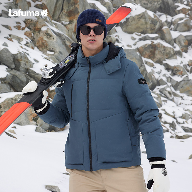 Lafuma户外男防泼水大鹅绒羽绒服