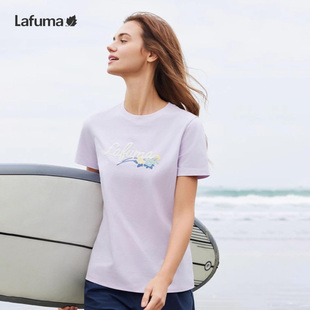 T恤男女休闲上衣LFTS4BS67 logo短袖 LAFUMA乐飞叶户外夏季 情侣款