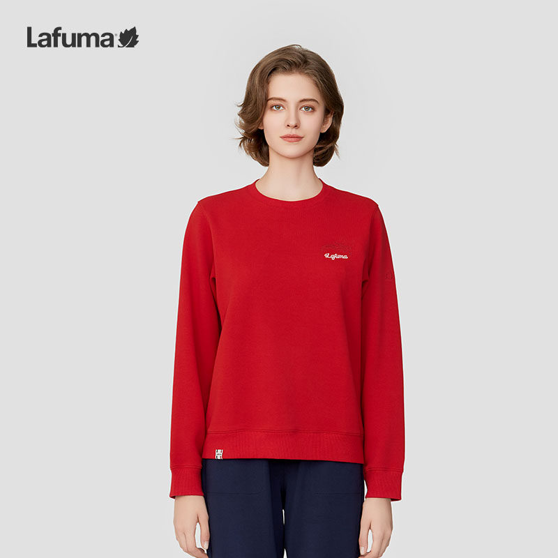 lafuma户外新年红色卫衣女