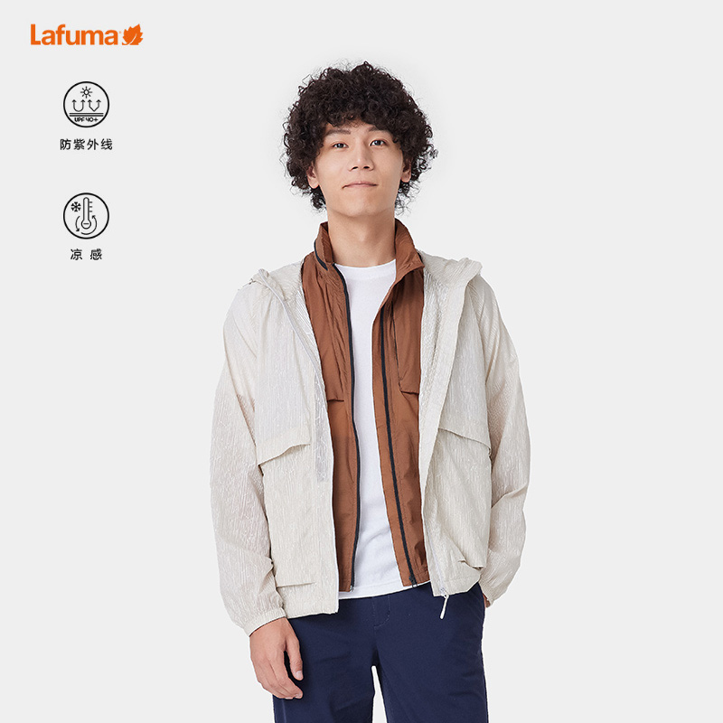 LAFUMA乐飞叶户外夏季UPF40+防晒衣男透气印花运动风衣LMJA2BP36
