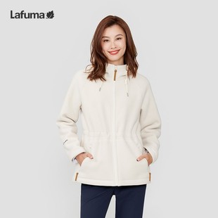 LAFUMA乐飞叶户外秋冬加厚保暖抓绒衣女连帽摇粒绒外套女士外套