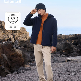 LAFUMA乐飞叶户外秋冬连帽抓绒衣男士 保暖卫衣运动休闲外套