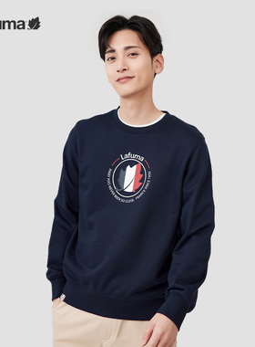 LAFUMA乐飞叶户外露营套头休闲卫衣男圆领上衣打底衫LMTS2DW98