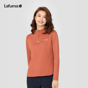 LAFUMA乐飞叶户外抗菌拉链长袖 上衣LFTS4CL11 T恤女舒适棉感打底衫
