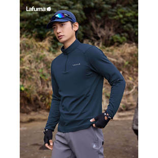 LAFUMA乐飞叶户外保暖半拉链长袖 T恤男跑步运动健身百搭内搭上衣