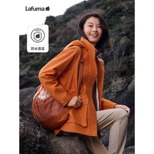 LAFUMA乐飞叶户外防风防水透湿冲锋衣女款可拆卸帽外套LFJA5CS61