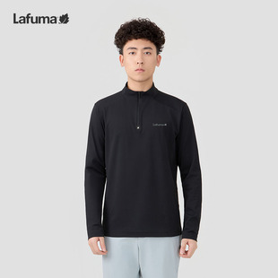LAFUMA乐飞叶户外秋冬骑行抗菌半拉链长袖 T恤男运动上衣LMTS4CL95