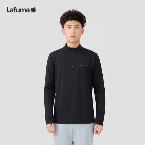 lafuma户外抗菌半拉链男T恤