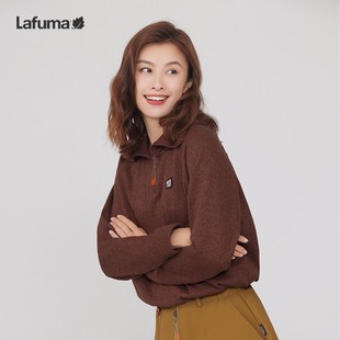 LAFUMA乐飞叶户外秋冬翻领保暖卫衣长袖 上衣百搭 T恤女士时尚
