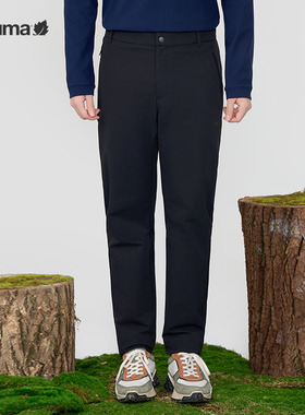 LAFUMA乐飞叶户外防泼水弹力登山保暖薄绒休闲长裤男LMPA4DL97