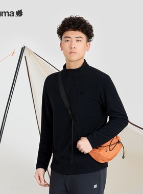 LAFUMA乐飞叶户外秋冬保暖半拉链立领抓绒长袖T恤男打底LMTS4DL95