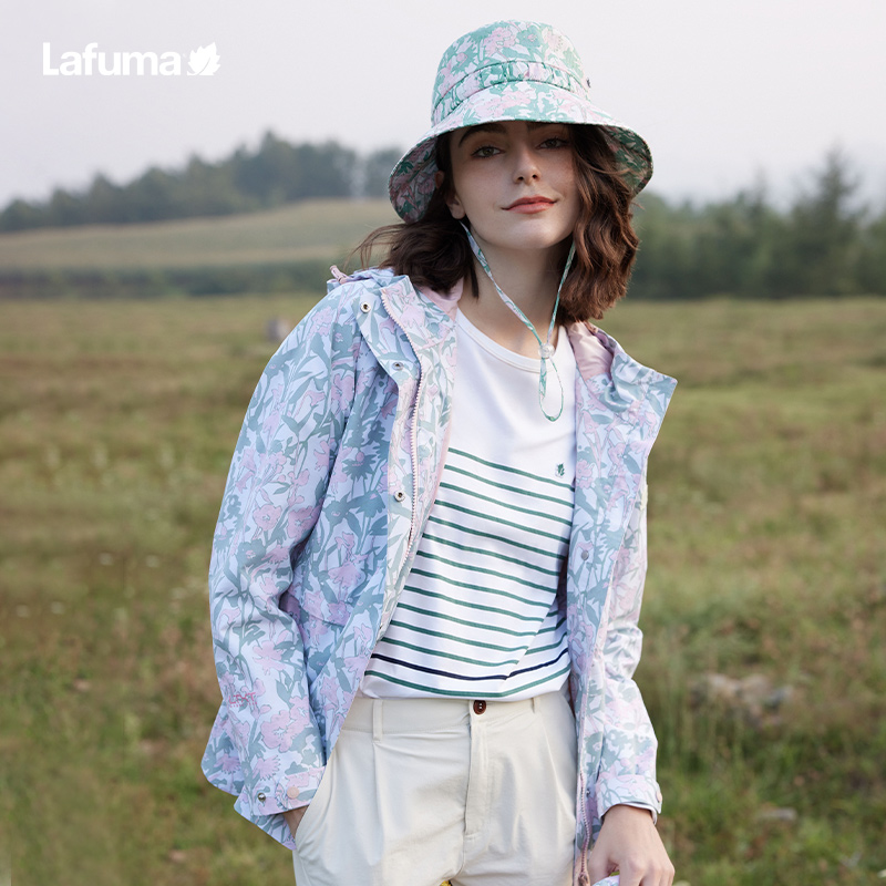 lafuma户外印花夹克衫风衣外套