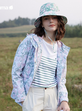 LAFUMA乐飞叶户外防水透湿印花夹克衫女运动风衣外套LFJA4AS15