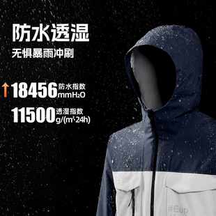 诺诗兰冲锋衣男女秋季 保暖防风防泼户外徒步登山服耐磨风衣外套