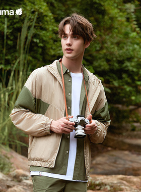 LAFUMA乐飞叶户外春防风拼接轻薄夹克男运动上衣外套LMJA3BF25