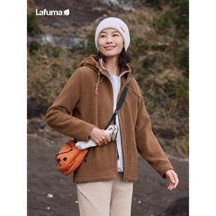 LAFUMA乐飞叶户外秋冬保暖连帽抓绒衣女士休闲时尚 宽松外套