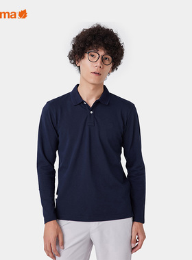 LAFUAMA乐飞叶2022春季新款男长袖T恤POLO衫打底衫上衣LMTS2AL11