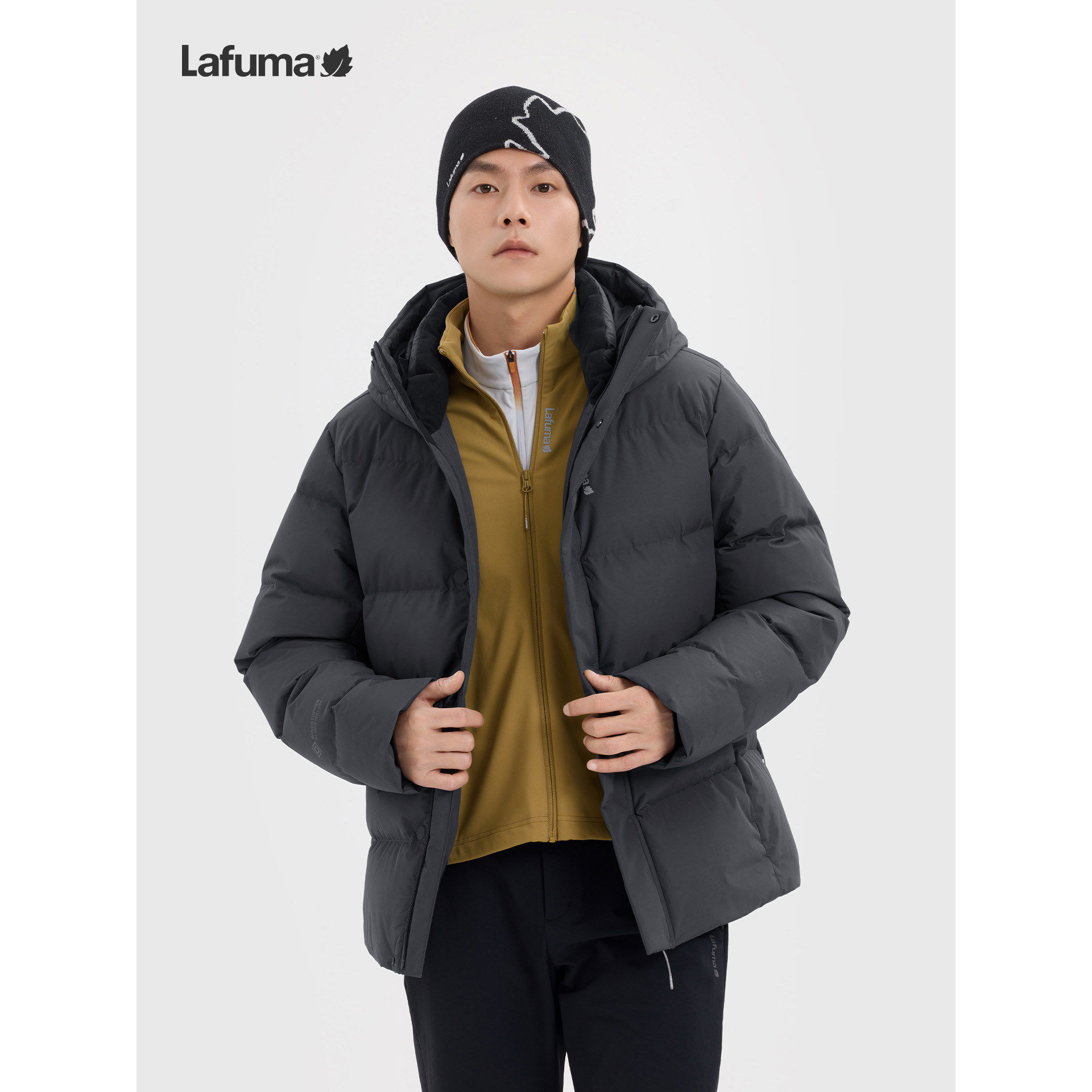 乐飞叶户外800蓬鹅绒羽绒服男