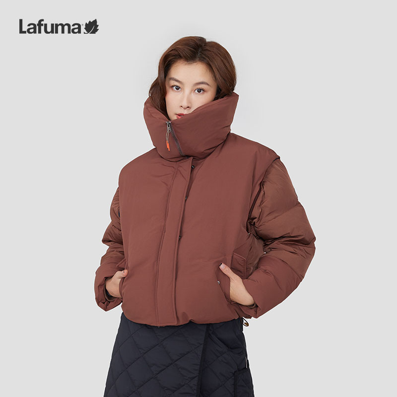 乐飞叶保暖女鹅绒羽绒服