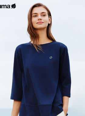 LAFUMA乐飞叶户外宽松速干T恤女UPF40+防晒七分袖打底衫LFTS4AL62