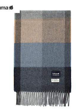 LAFUMA乐飞叶户外露营骑行格纹保暖羊毛多百搭男女围巾LESC2DC07