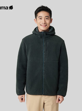 LAFUMA乐飞叶户外加厚保暖连帽抓绒衣男颗粒绒休闲外套LMJA3CR87