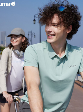 Lafuma乐飞叶户外防紫外线UPF40+运动短袖T恤男装polo领LMTS4BS32