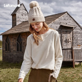 LAFUMA乐飞叶户外保暖抓绒衣长袖 T恤女士摇粒绒打底衫