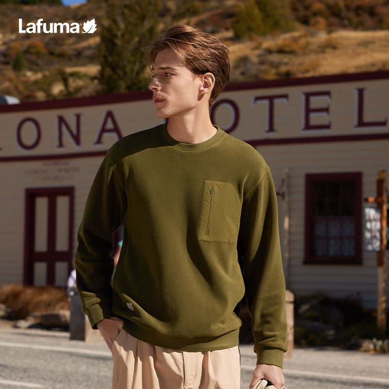 乐飞叶户外男保暖长袖T恤卫衣