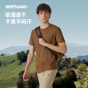 户外男女防晒抑菌弹力透气徒步上衣 新款 诺诗兰速干短袖 T恤25夏季