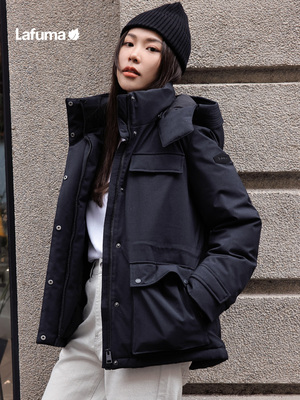 乐飞叶户外女保暖防水鹅绒羽绒服