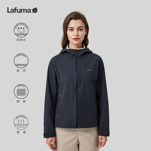 LAFUMA樂飛葉戶外CORDURA防潑水軟殼夾克女防風(fēng)加絨外套LFJA3DT15
