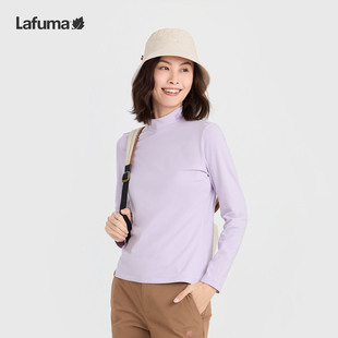 LAFUMA乐飞叶户外秋冬小logo半高领长袖 上衣 T恤女士休闲打底衫