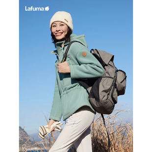 LAFUMA乐飞叶户外秋冬连帽加厚抓绒衣女士保暖运动外套LFJA5CR61