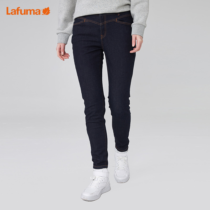 LAFUMA乐飞叶21新品时尚牛仔裤女修身显瘦户外休闲长裤LFPA1CN25