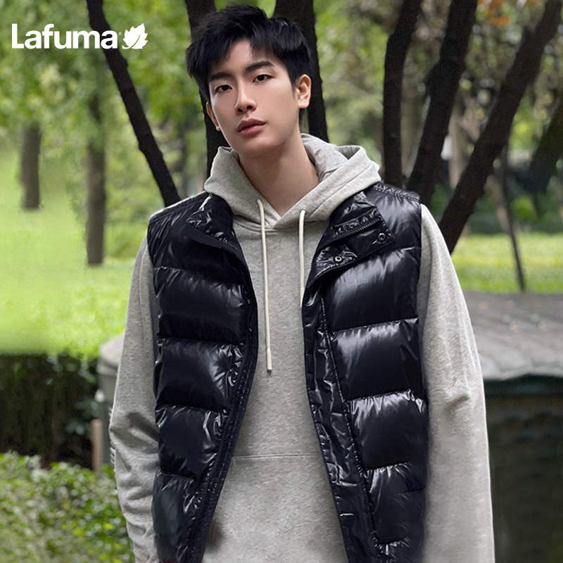 亮面羽绒马甲Lafuma防泼水男冬季