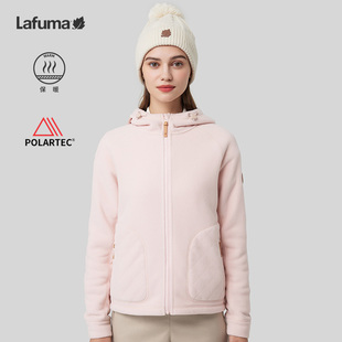 LAFUMA乐飞叶户外秋冬舒适保暖抓绒衣女连帽摇粒绒外套LFJA3CR12