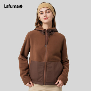 LAFUMA乐飞叶户外秋冬加厚抓绒衣女士摇粒绒宽松版 外套保暖连帽