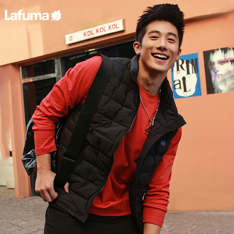 轻薄保暖羽绒马甲Lafuma防泼水男