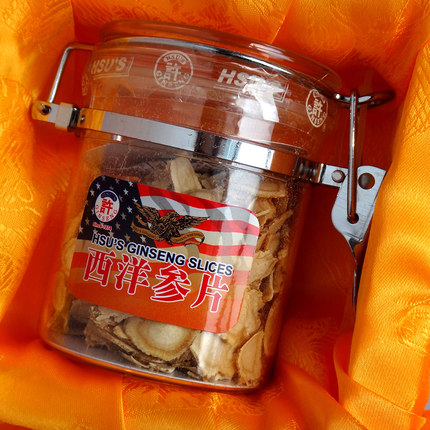 美国许氏西洋参片 进口西洋参切片圆片100g 威斯康辛州花旗参原片